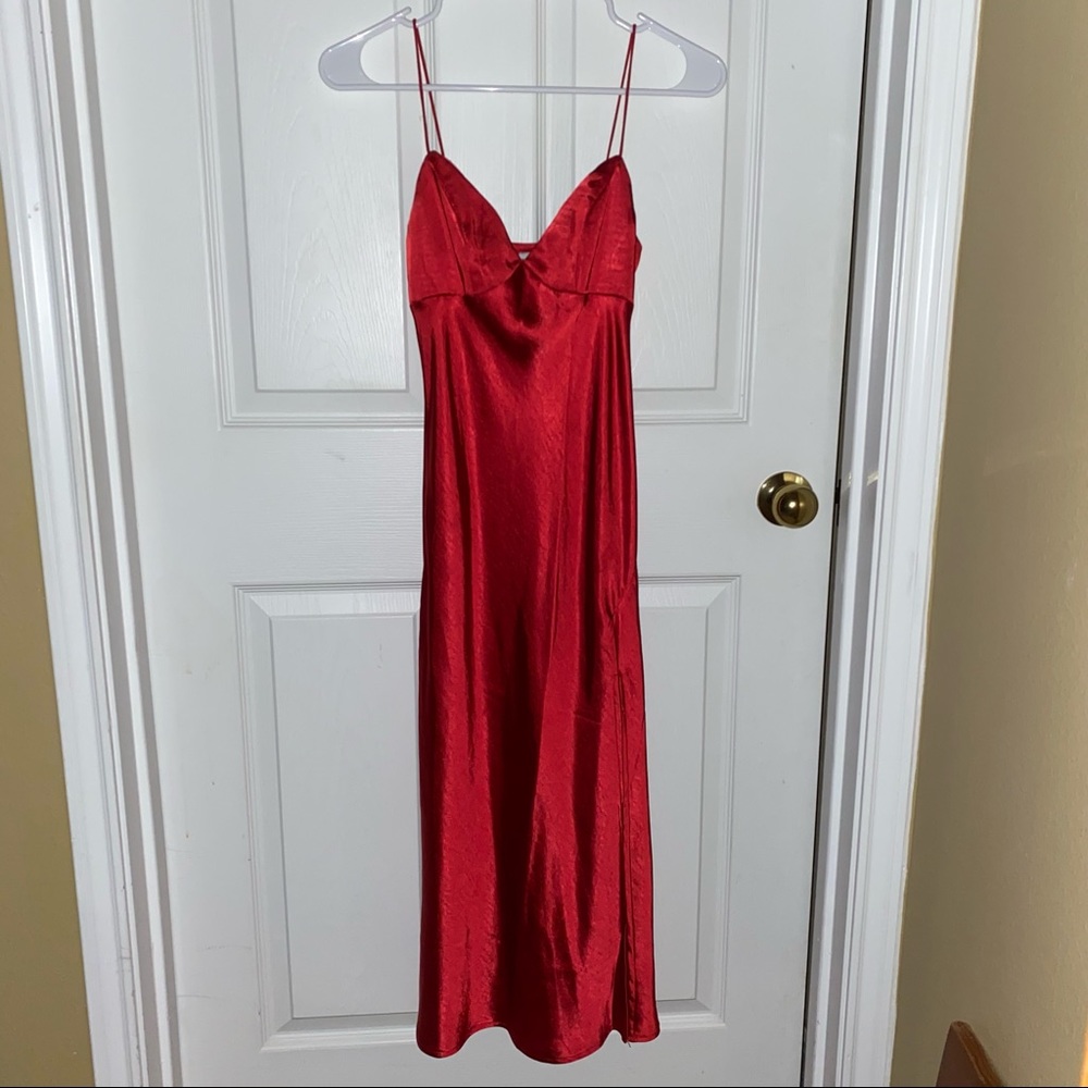 Princess Polly Red Allou Midi Dress